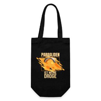 Paragliden ist meine Droge - Geschenkbeutel für Flaschen - Schwarz - Vorne