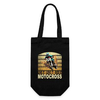 Live it Love it Ride it - Motocross - Geschenkbeutel für Flaschen - Schwarz - Vorne
