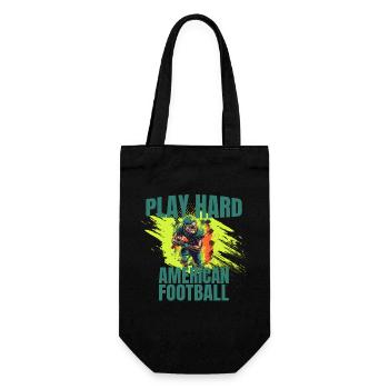 Play Hard - American Football - Geschenkbeutel für Flaschen - Schwarz - Vorne
