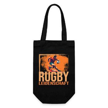 Rugby Leidenschaft - Geschenkbeutel für Flaschen - Schwarz - Vorne