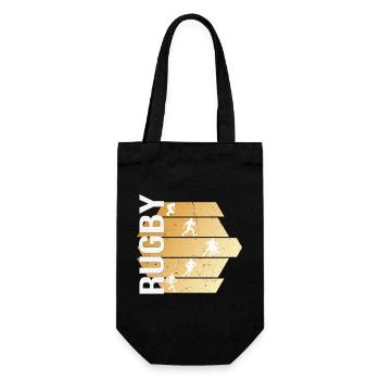Rugby - Geschenkbeutel für Flaschen - Schwarz - Vorne