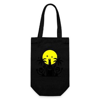 Palm Party Team - Gift Bag for Bottles - black - Front