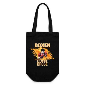 Boxen ist meine Droge - Geschenkbeutel für Flaschen - Schwarz - Vorne