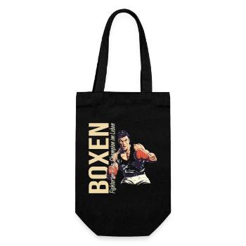 Fighter im Ring - Champion im Leben - Geschenkbeutel für Flaschen - Schwarz - Vorne