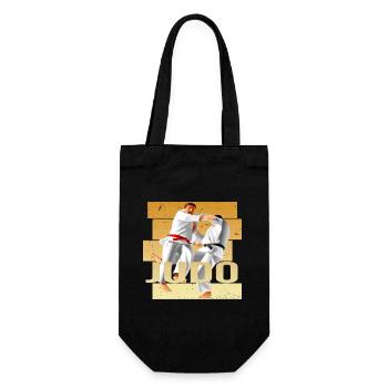 Judo - Geschenkbeutel für Flaschen - Schwarz - Vorne