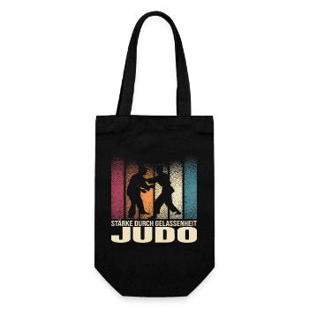 Stärke durch Gelassenheit - Judo - Geschenkbeutel für Flaschen - Schwarz - Vorne