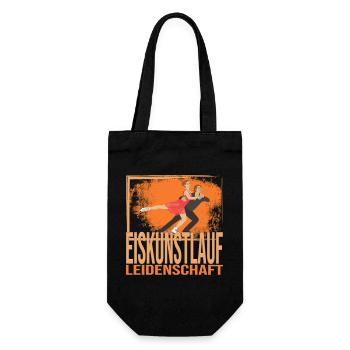 Eiskunstlauf Leidenschaft - Geschenkbeutel für Flaschen - Schwarz - Vorne