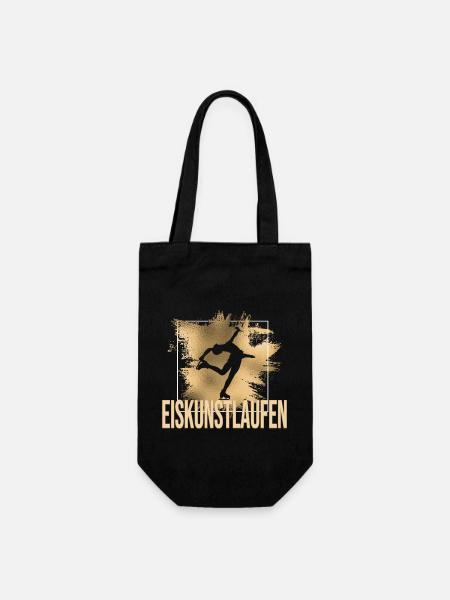 Eiskunstlauf - Geschenkbeutel für Flaschen - Schwarz