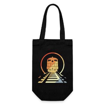 Retro Railroad - Gift Bag for Bottles - black - Front