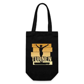 Turnen - Geschenkbeutel für Flaschen - Schwarz - Vorne