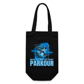 Mehr als nur ein Sport - Parkour - Geschenkbeutel für Flaschen - Schwarz - Vorne
