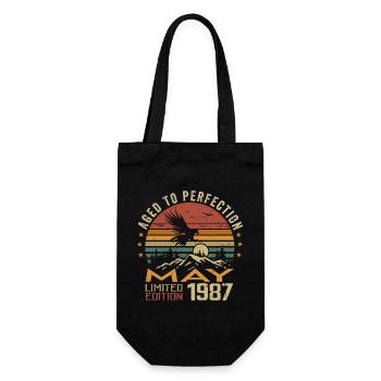 Mai 1987 Geburtstag Mai 1987 Geschenk 1987 Mai - Geschenkbeutel für Flaschen - Schwarz - Vorne