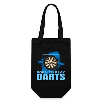 Born to play Darts - Geschenkbeutel für Flaschen - Schwarz - Vorne