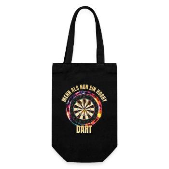 Mehr als nur ein Hobby - Dart - Geschenkbeutel für Flaschen - Schwarz - Vorne