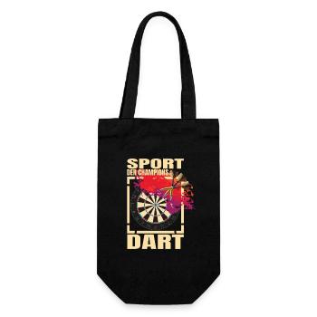 Sport der Champions - Dart - Geschenkbeutel für Flaschen - Schwarz - Vorne