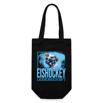 Eishockey Leidenschaft - Geschenkbeutel für Flaschen - Schwarz - Vorne