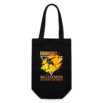 Eishockey - Wo Legenden geboren werden - Geschenkbeutel für Flaschen - Schwarz - Vorne