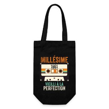 Millésime 1961 vieilli à la perfection - Sac à bouteille - noir - Devant