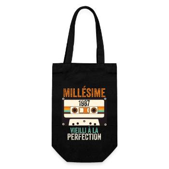 Millésime 1987 vieilli à la perfection - Sac à bouteille - noir - Devant