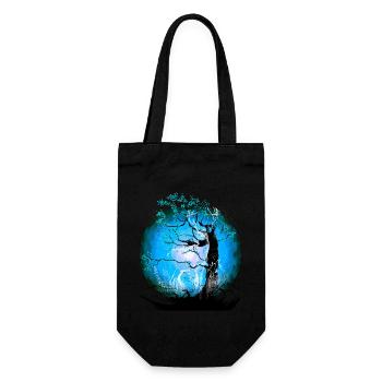 Tree, Nature, Deer, Deer, Forest Animals, Wild Roebuck - Gift Bag for Bottles - black - Front