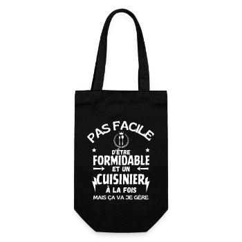 GROSSARTIGER KOCH - Geschenkbeutel für Flaschen - Schwarz - Vorne
