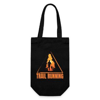 Trail Running - Geschenkbeutel für Flaschen - Schwarz - Vorne