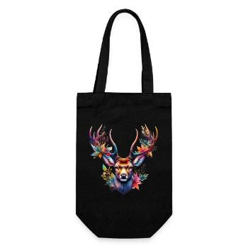 Deer - Gift Bag for Bottles - black - Front