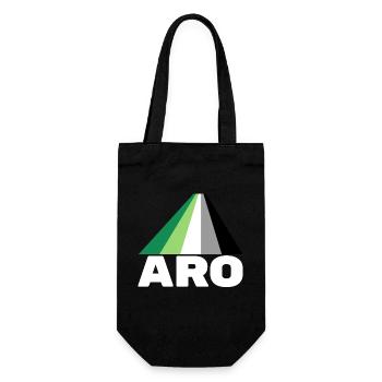 Aromantik, aromatisch, aro - Geschenkbeutel für Flaschen - Schwarz - Vorne