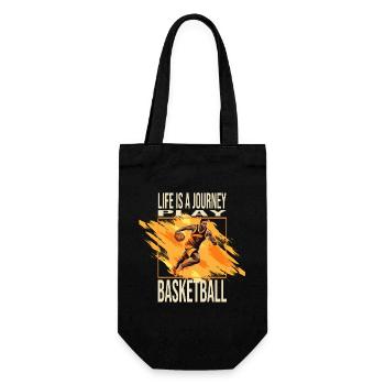 Life is a journey - Play Basketball - Geschenkbeutel für Flaschen - Schwarz - Vorne