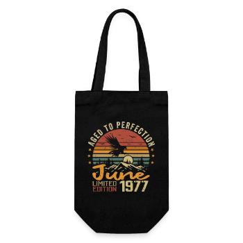Vintage Juin 1977 Juin 1977 né en Juin 1977 Rétro - Sac à bouteille - noir - Devant