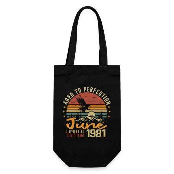 Vintage Juin 1981 Juin 1981 né en Juin 1981 Rétro - Sac à bouteille - noir - Devant