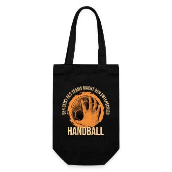 Handball:Der Geist des Teams macht den Unterschied - Geschenkbeutel für Flaschen - Schwarz - Vorne