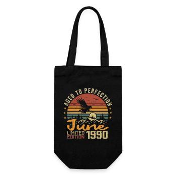 Vintage Juin 1990 Juin 1990 né en Juin 1990 Rétro - Sac à bouteille - noir - Devant
