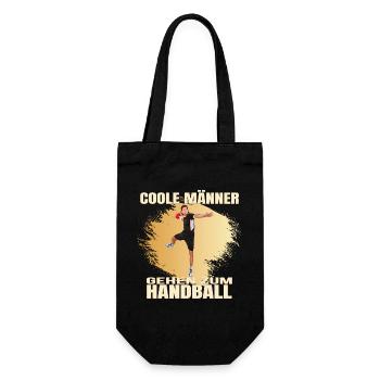 Coole Männer gehen zum Handball - Geschenkbeutel für Flaschen - Schwarz - Vorne