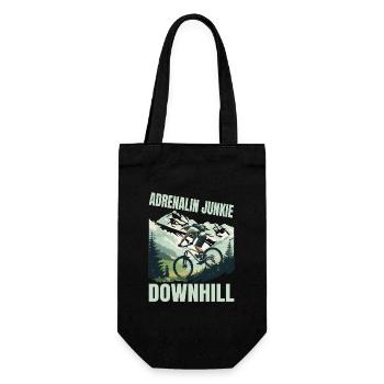 Adrenalin Junkie - MTB Downhill - Geschenkbeutel für Flaschen - Schwarz - Vorne