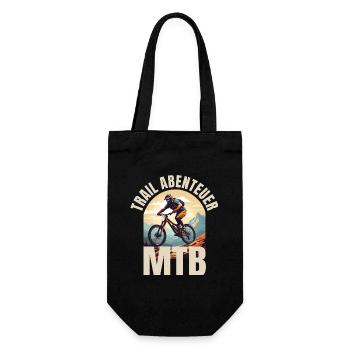 MTB: Trail Abenteuer - Geschenkbeutel für Flaschen - Schwarz - Vorne