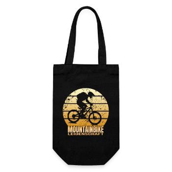 Mountainbike Leidenschaft - Geschenkbeutel für Flaschen - Schwarz - Vorne