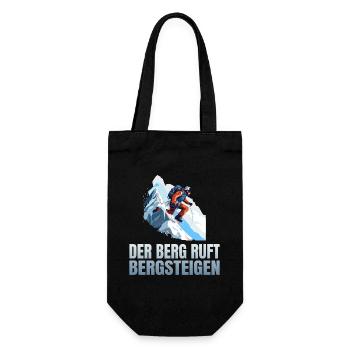 Der Berg ruft - Geschenkbeutel für Flaschen - Schwarz - Vorne