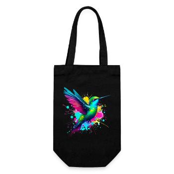 Hummingbird - Gift Bag for Bottles - black - Front