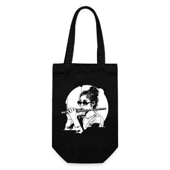 Flûtiste dessinateur - Sac à bouteille - noir - Devant
