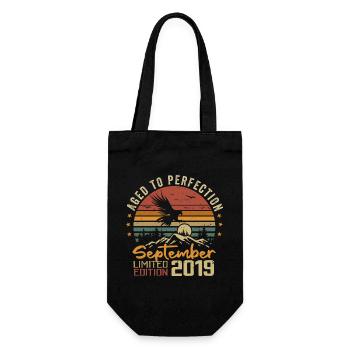 September 2019 Geburtstage geboren im September 2019 - Geschenkbeutel für Flaschen - Schwarz - Vorne