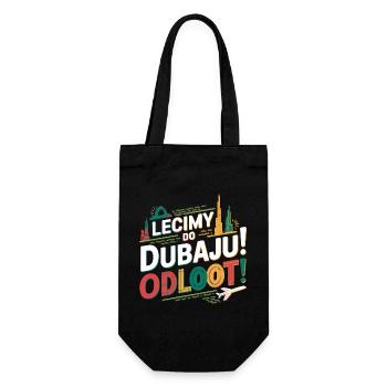 Let's go! Where? We're flying to Dubai! Odlooot! - Gift Bag for Bottles - black - Front