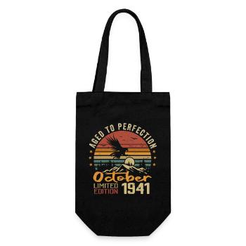 Vintage Octobre 1941 - Cadeau Rétro Octobre 1941 - Sac à bouteille - noir - Devant