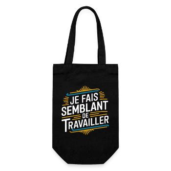 Je fais semblant de travailler - Sac à bouteille - noir - Devant