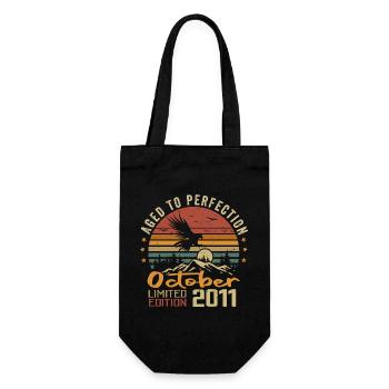 Vintage Octobre 2011 - Cadeau Rétro Octobre 2011 - Sac à bouteille - noir - Devant