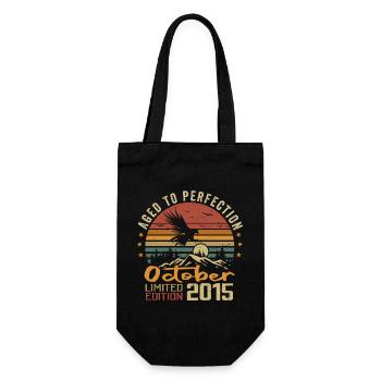Vintage Octobre 2015 - Cadeau Rétro Octobre 2015 - Sac à bouteille - noir - Devant