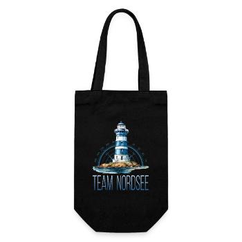 Team Nordsee - Geschenkbeutel für Flaschen - Schwarz - Vorne