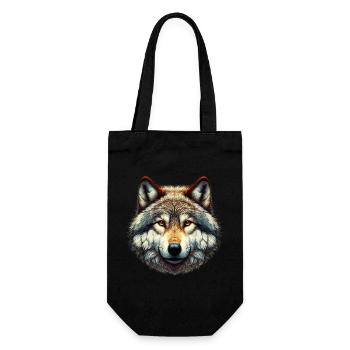Wolf - Gift Bag for Bottles - black - Front