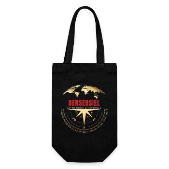 Koordinaten Bensersiel - Geschenkbeutel für Flaschen - Schwarz - Vorne