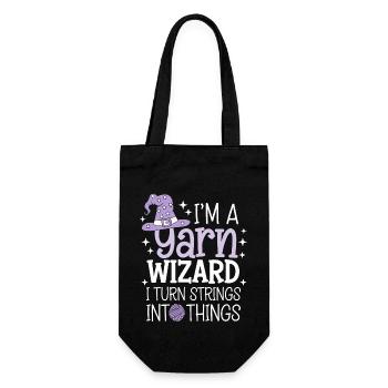 Magic of wool and creativity - Gift Bag for Bottles - black - Front